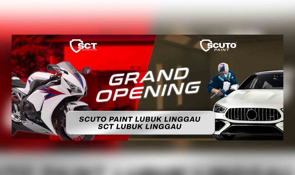 Grand Opening Scuto Paint & SCT Motodetailing Resmi Hadir di Lubuklinggau