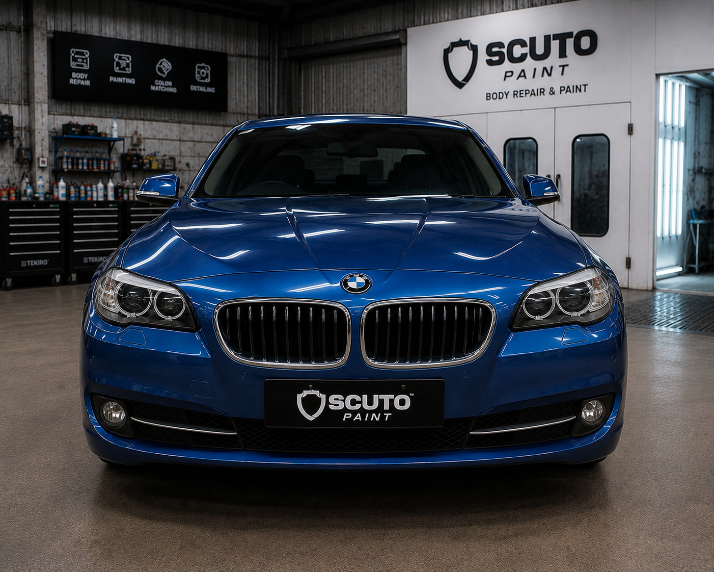 After - BMW warna biru setelah ganti warna