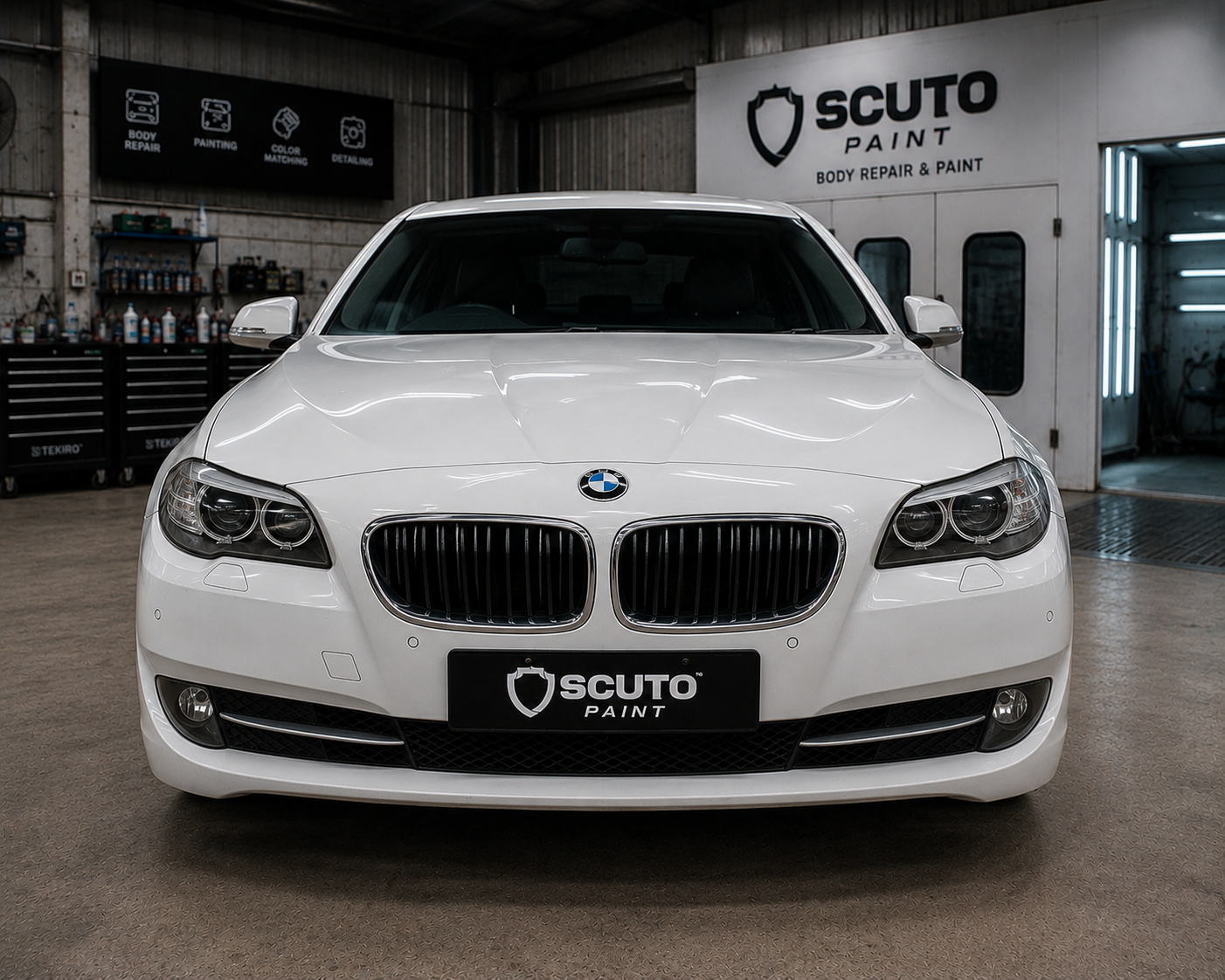 Before - BMW warna putih original